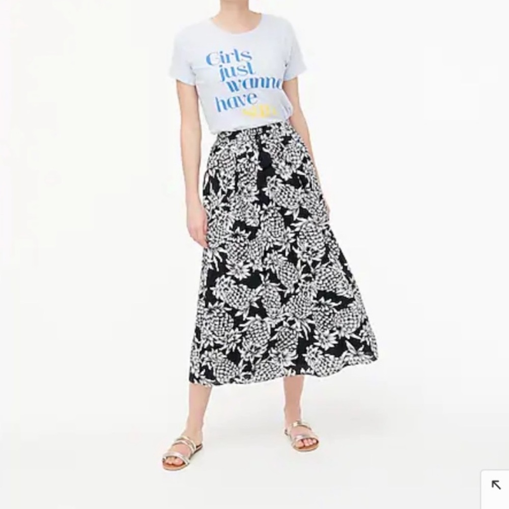 J.CREW FACTORY pineapple print skirt